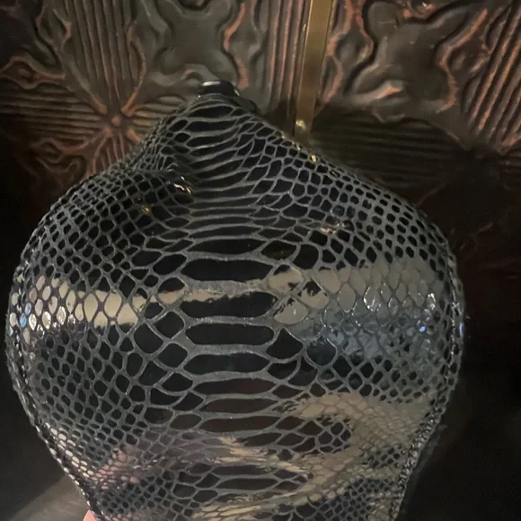 Michael Kors Black Snakeskin Embossed Shoulder Bag NWOT - Picture 9 of 15